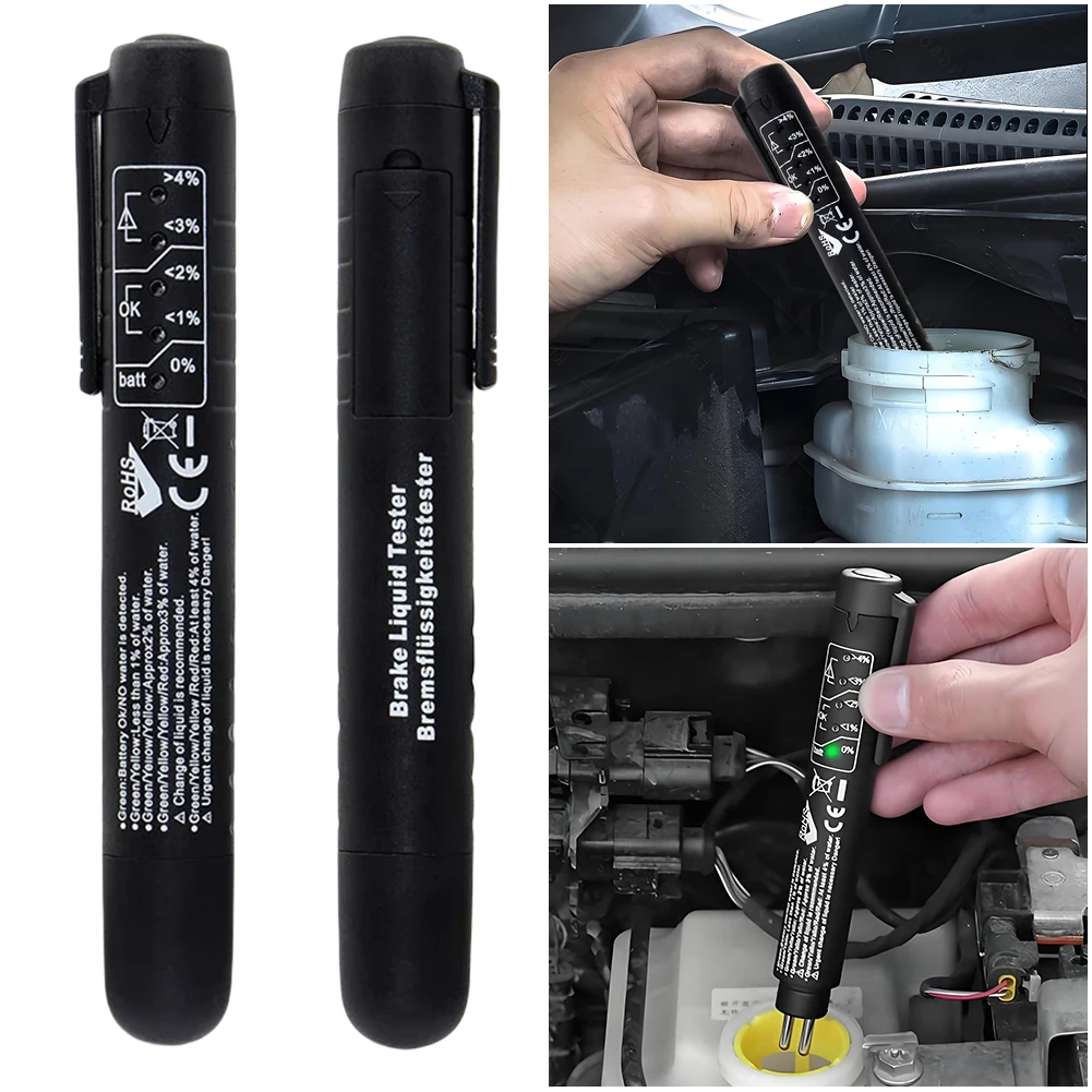 

Accurate Oil Quality Diagnostic Tool 5 LED Indicator Car Brake Fluid Tester Oil Quality Detector Car Vehicle Auto Testing Tool