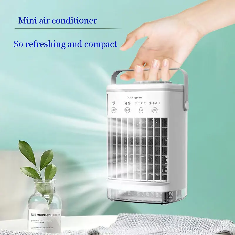 Cold  Portable  Small Water-Cooling Fan Spray Fan Desktop air  Cooler Cold air Portable Fan