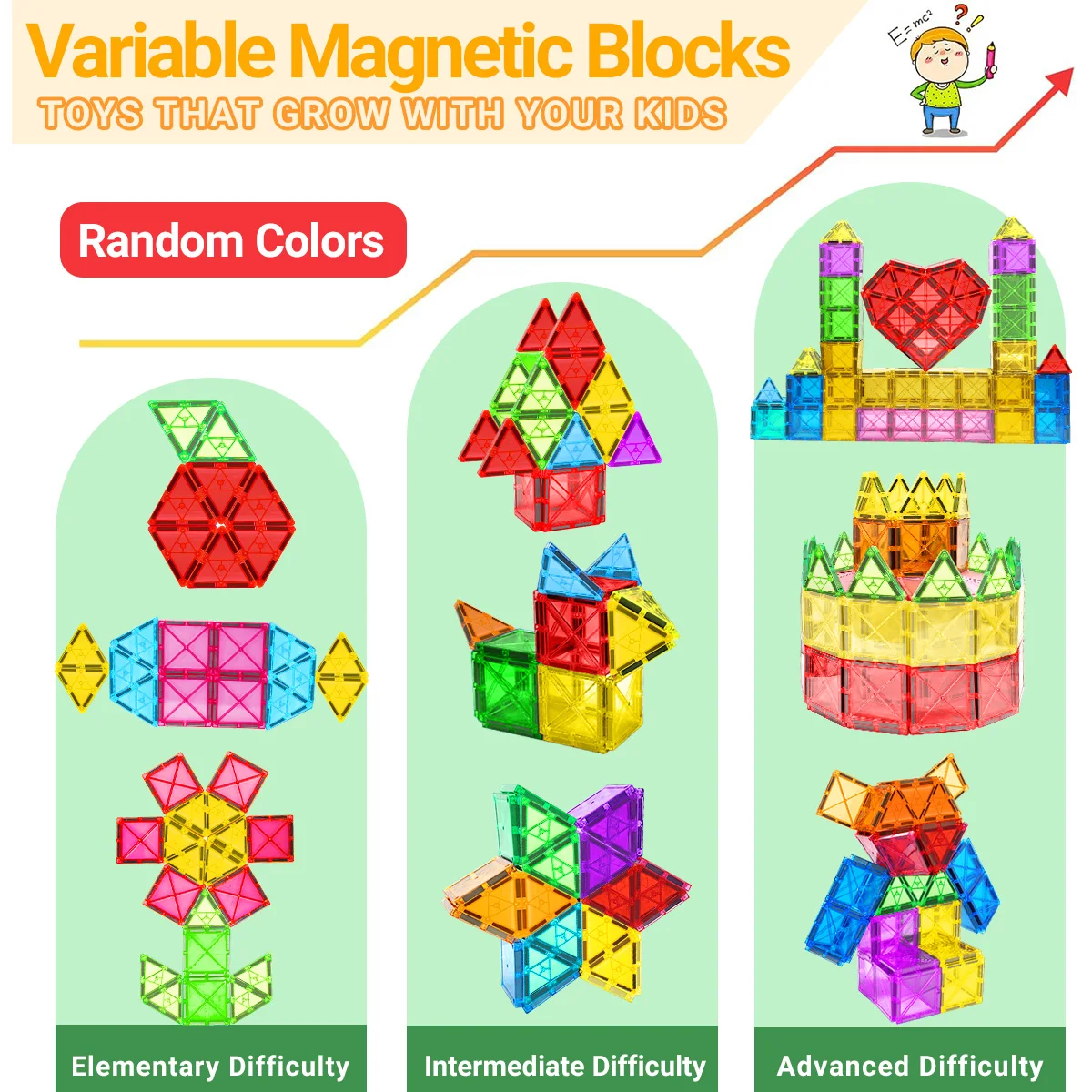Blocs de construction magnétiques Montessori, 30/50/100 pièces, ensemble de jouets éducatifs pour enfants, jeu pour garçons et filles, cadeaux