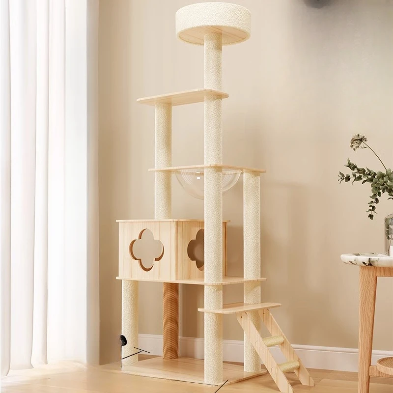 

Luxury Toys Cat Scrapers Tree Tower Wood Accessories Claw Sharpener Cat Scrapers Shelf Drapak Dla Kota Cat Supplies MR50CS