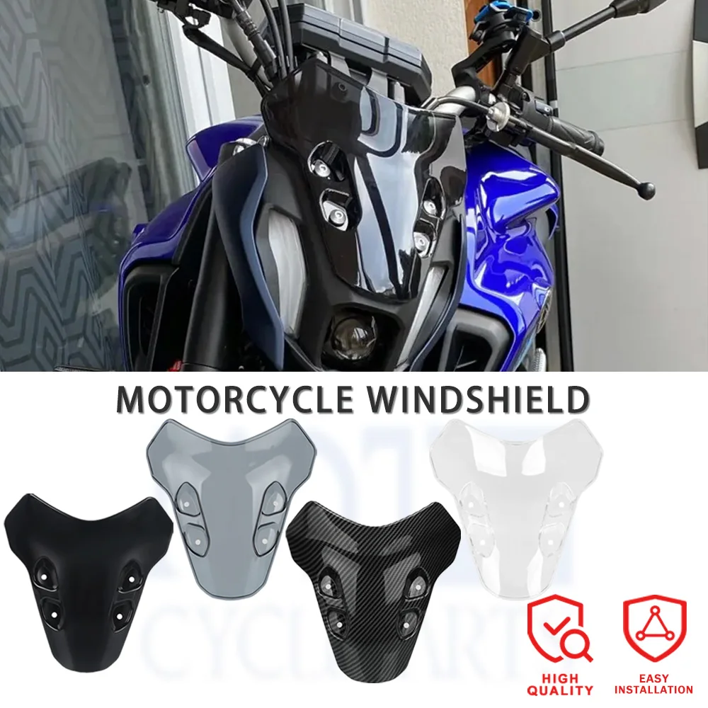 MT-07 2025 Motorcycle Accessories Front Windshield Windscreen Deflector Wind Shield Screen For YAMAHA MT07 MT 07 2021 2022 2023