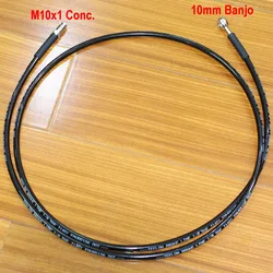 AN3 Stainless Steel Braided PTFE Clutch Line Brake Hose For Racing Car M10x1 Male Swivel + 10mm Banjo