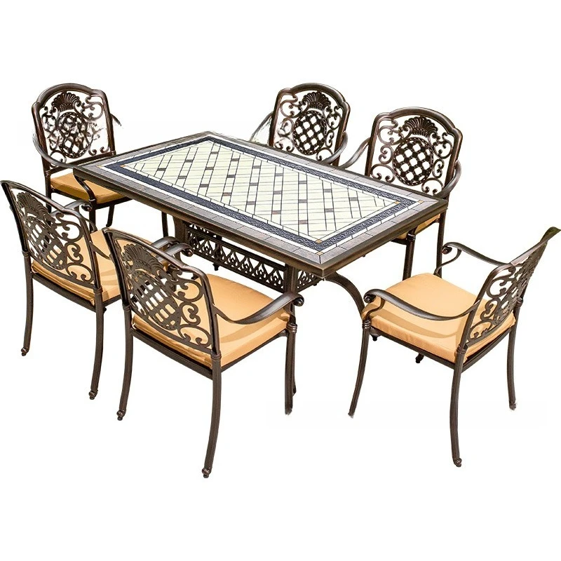 

Outdoor Garden Table Terrace Household Cast Aluminum Courtyard Outdoor Villa