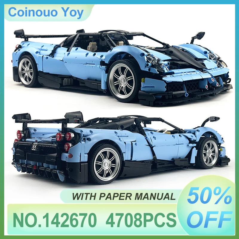 

New 142670 4708PCS MOC Technical 1:8 Sports Vehicle Building Blocks Model Supercar Bricks Assembling Toys Boys Birthday Gift Set