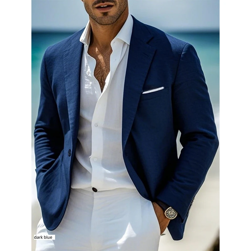 Men's Suits Men's Summer Casual Blazer Lightweight Single Breasted Jacket Men's Blazer Wedding Office Outdoor Occasions Blazers