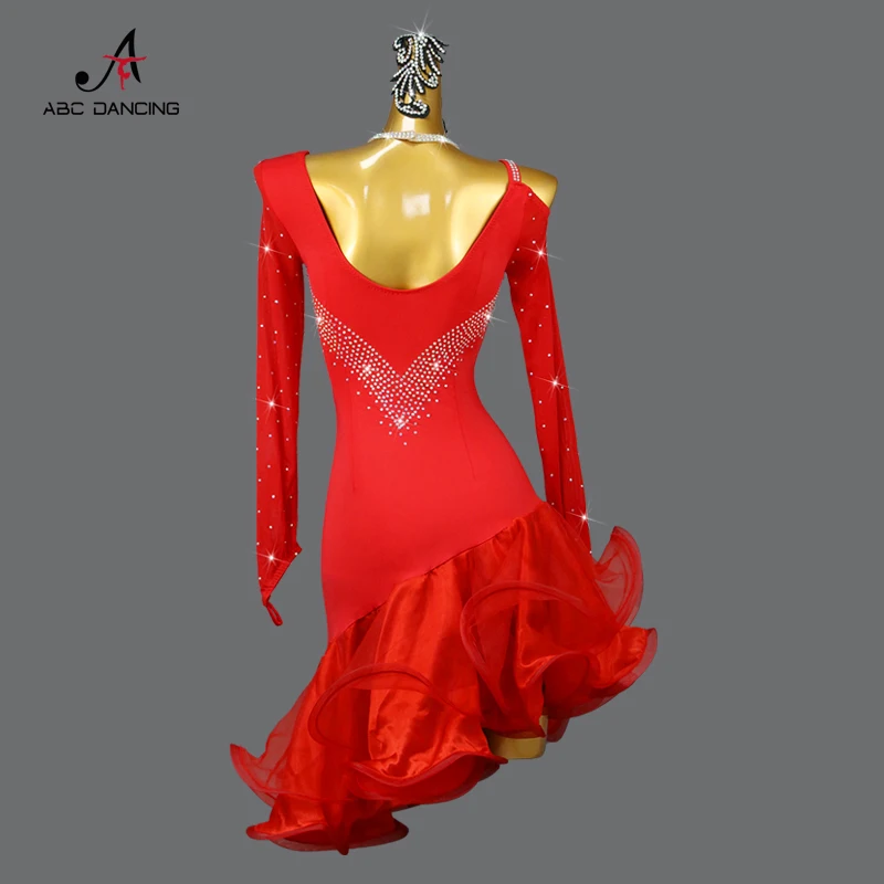 New Latin Dance Dress Line Clothes Women Dancewear Ball Skirt Competition Costume Prom Party Wear Girl kids Sport Suit Customize