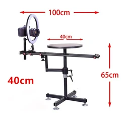 Professional Horizontal Vertical Surround Photography Rotating Stand 360 Panoramic Photo Booth FliP Video Shooting Table