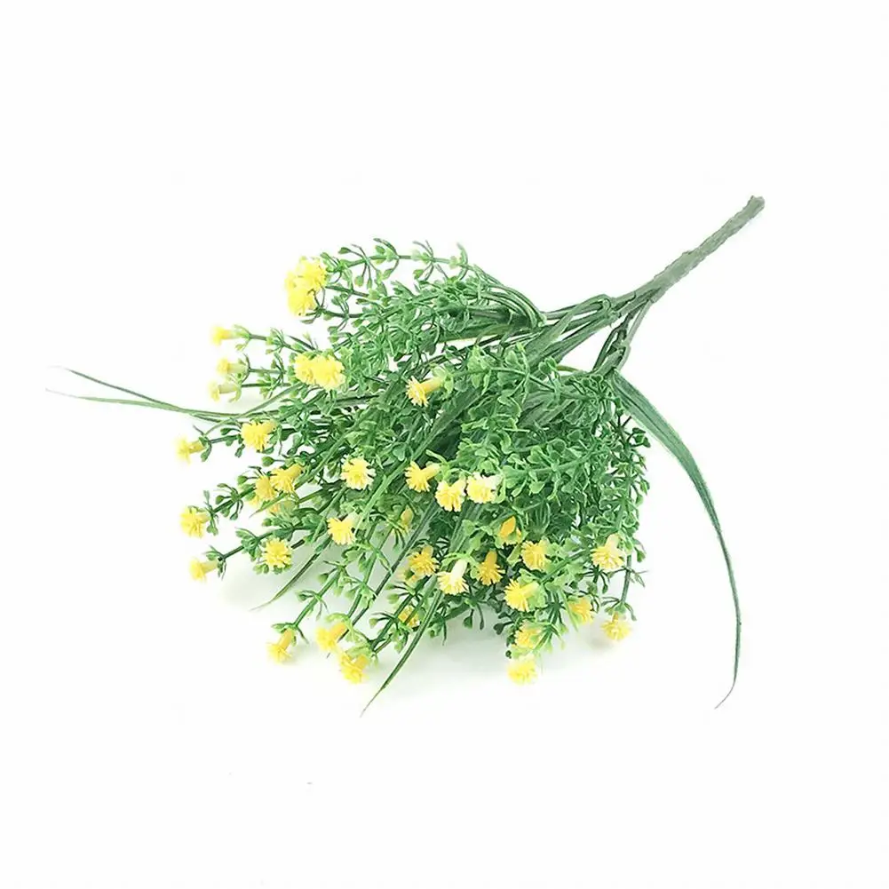 New Durable Gypsophila Artificial Flowers Garden Grass Green Plants Plastic Props Simulation Small Leaves 32cm