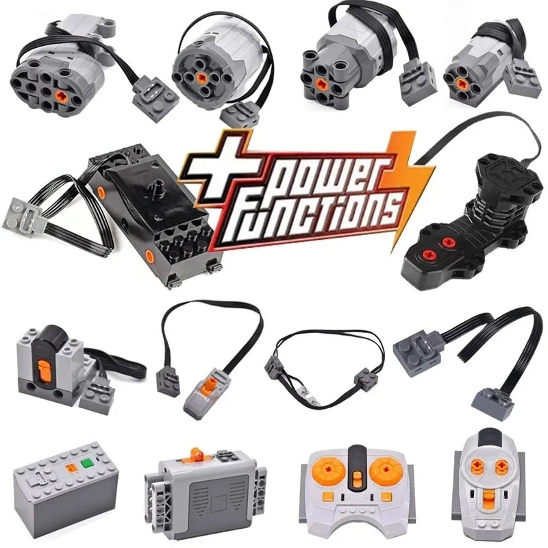 Technical Motor Parts Multi Power Functions 8293 8883 Tool Servo Train Motor PF Model Sets Building Blocks Compatible Leduo