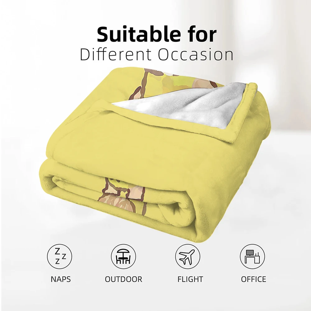 Banana Cat Cutie Lightweight Microfiber Soft Christmas Fleece Blanket Warm Cozy Throw for Bed Sofa Office Travel All Season view 6