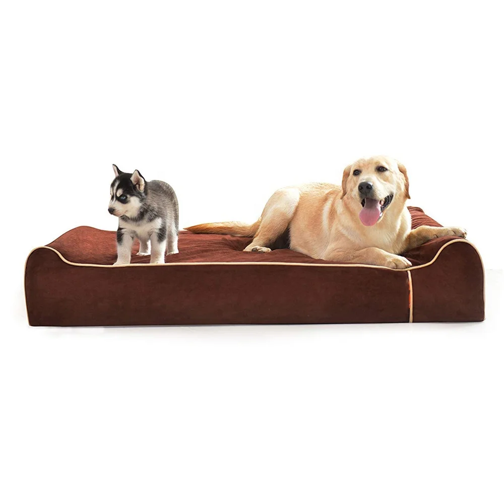 Pet Supplies Luxury Washable Furniture   Orthopedic Memory Foam Dog Bed for Pet Dog Large Size Canvas Sofa Pet Mattress Dog bed