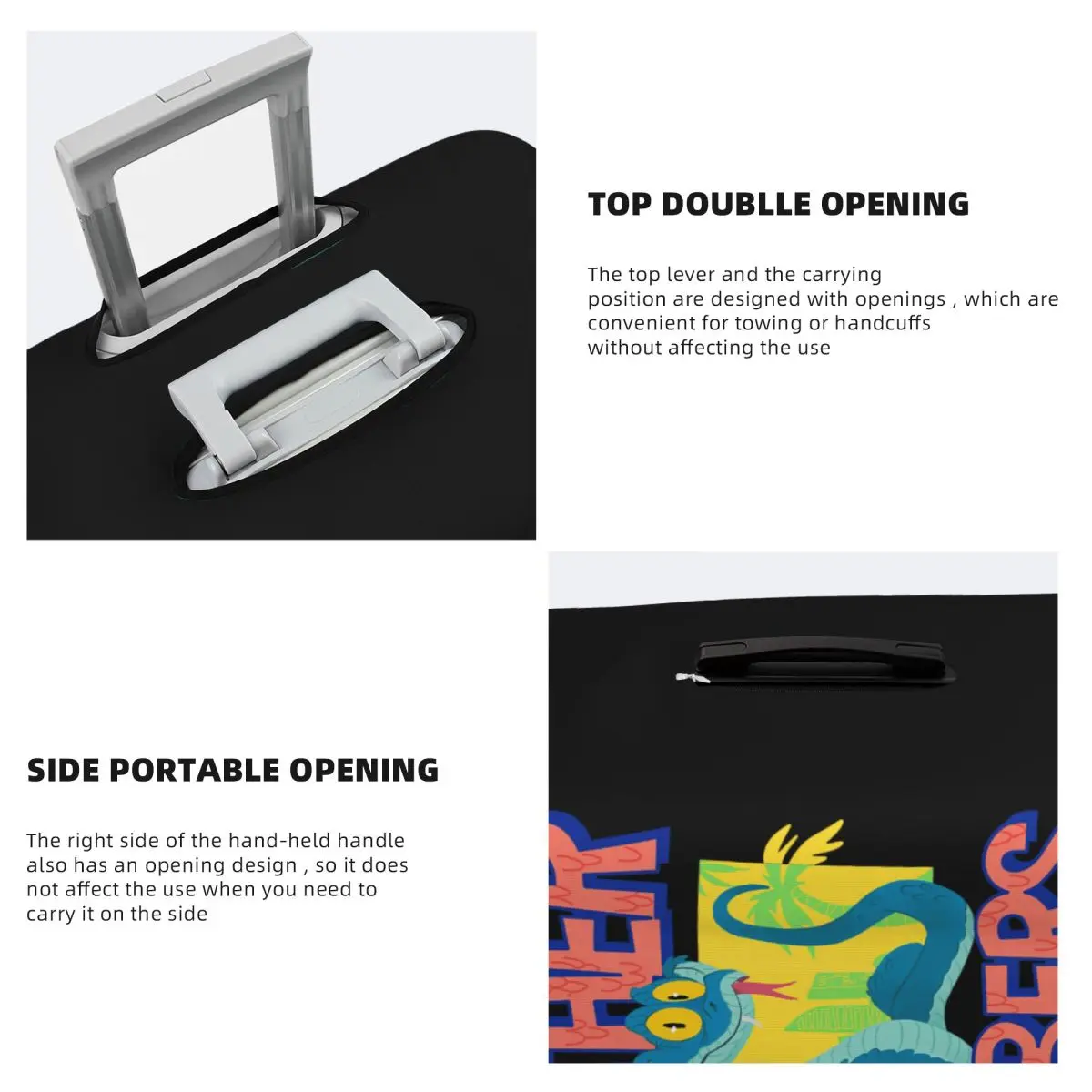 Zootopia 2, Slither Me Timbers Gary De'Snake Kofferhülle, Fluggeschäft, praktischer Gepäckzubehör-Schutz