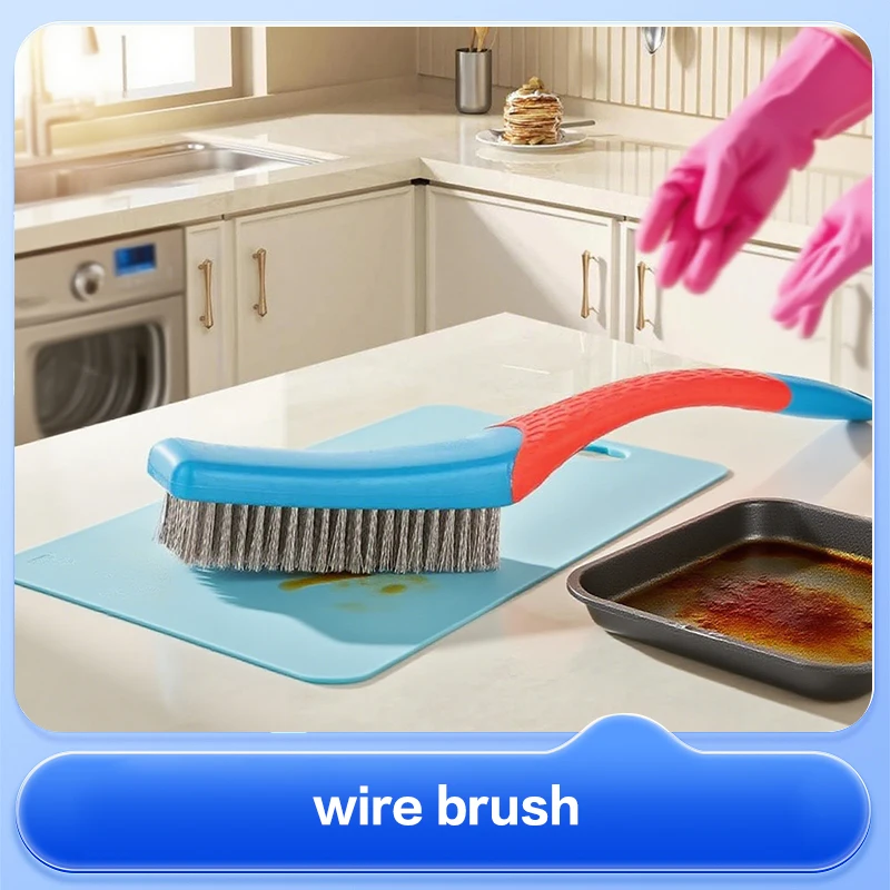 Heavy Duty Stainless Steel Wire Brush With Comfortable Plastic Handle Perfect For Removing Rust, Welding Slag, Dirt, And Paint