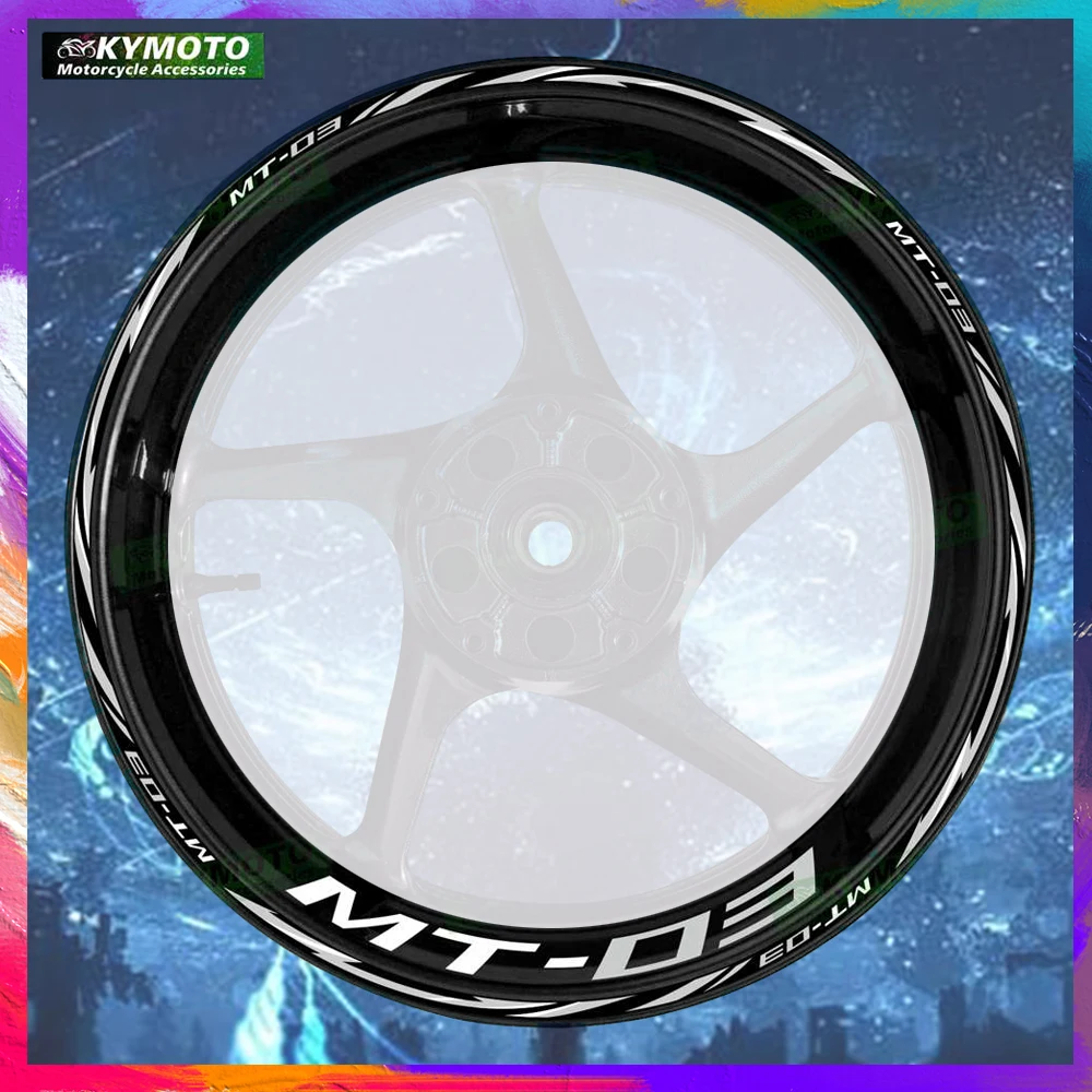 

For MT-03 MT03 motorcycle accessories 17 inch front and rear rims decals fairing reflective stripes sticker decoration