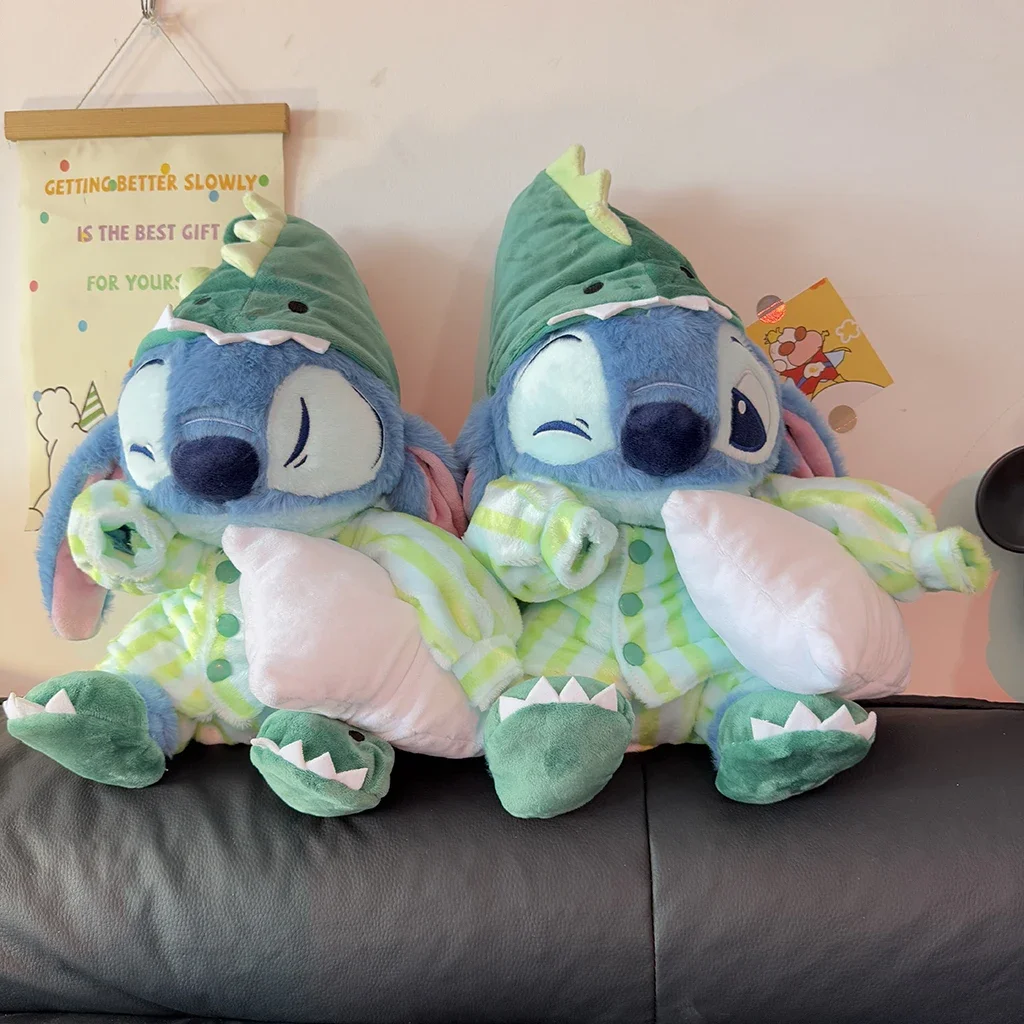 35cm High Quality Soft Stitch Plushies Wearing Pajamas Cartoon Cuddly Plush Toy Stuffed Lilo & Stitch Anime Doll Birthday Gifts