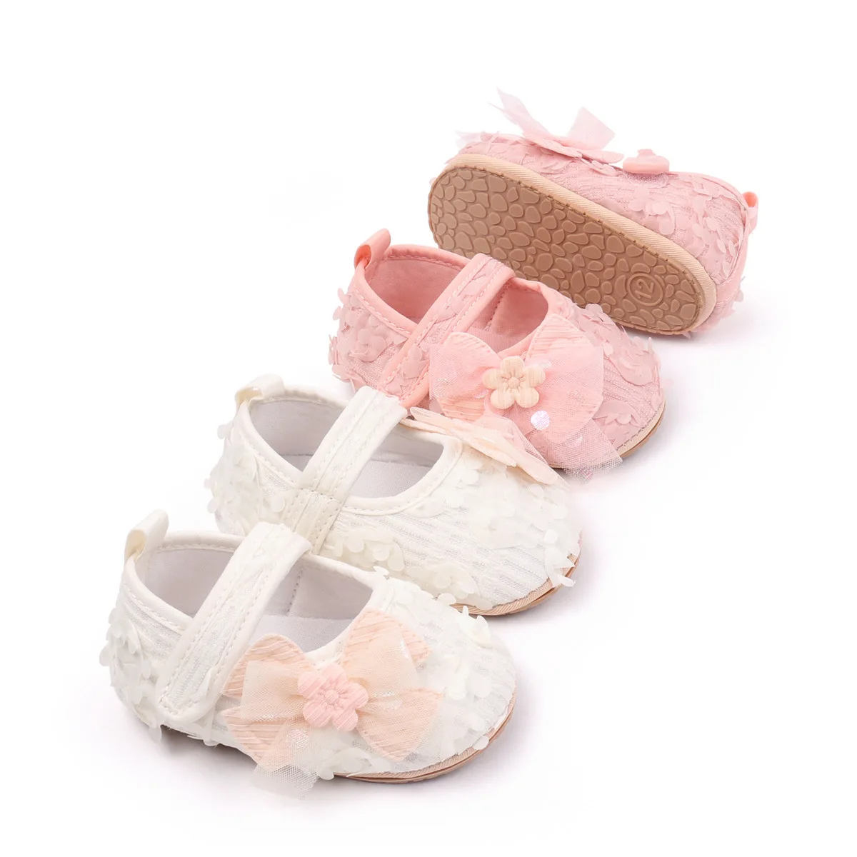 Girls' Shoes 2026 Spring New Baby Shoes 0-1Y Old Bow Princess Shoe Soft Soled Sneakers Versatile Kids Shoe Туфли Для Девочки