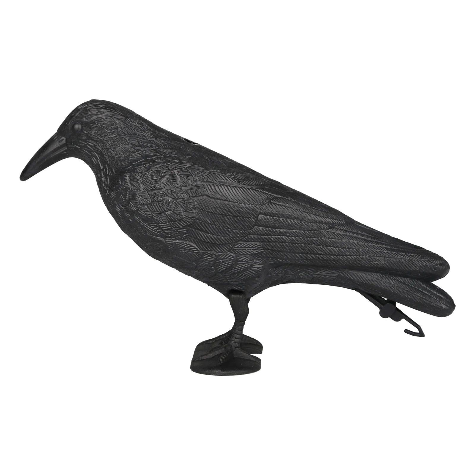 Durable PE Crow Decoy for Garden Yard Homeowners Bird Deterrent Scarecrow Ornament Halloween Outdoor Plant Protection Prop