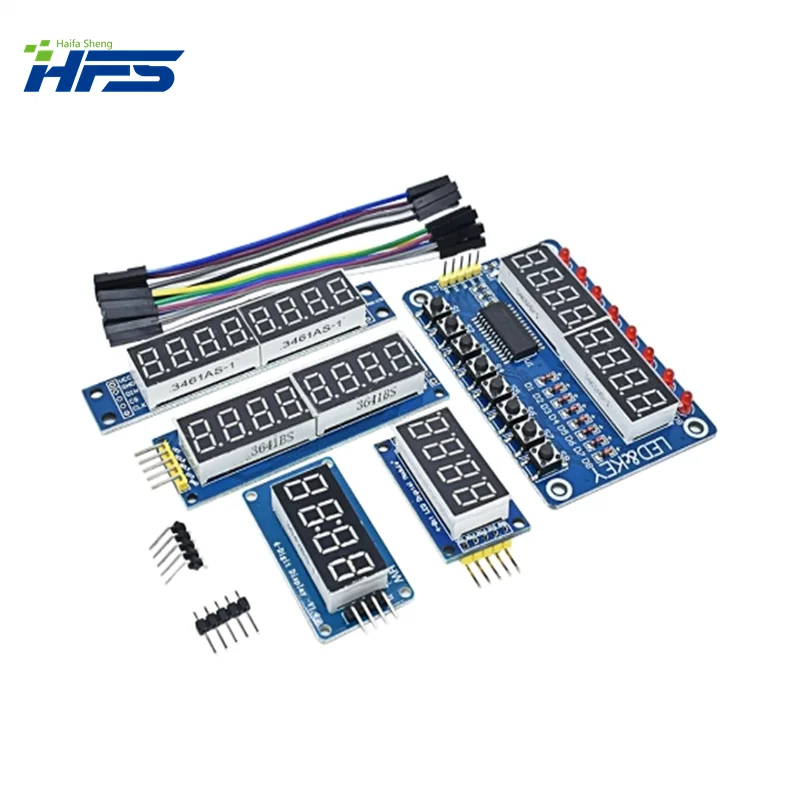 Módulo TM1638 TM1637, pantalla de 4 teclas para AVR Arduino MAX7219, tubo LED Digital de 8 bits 74HC595
