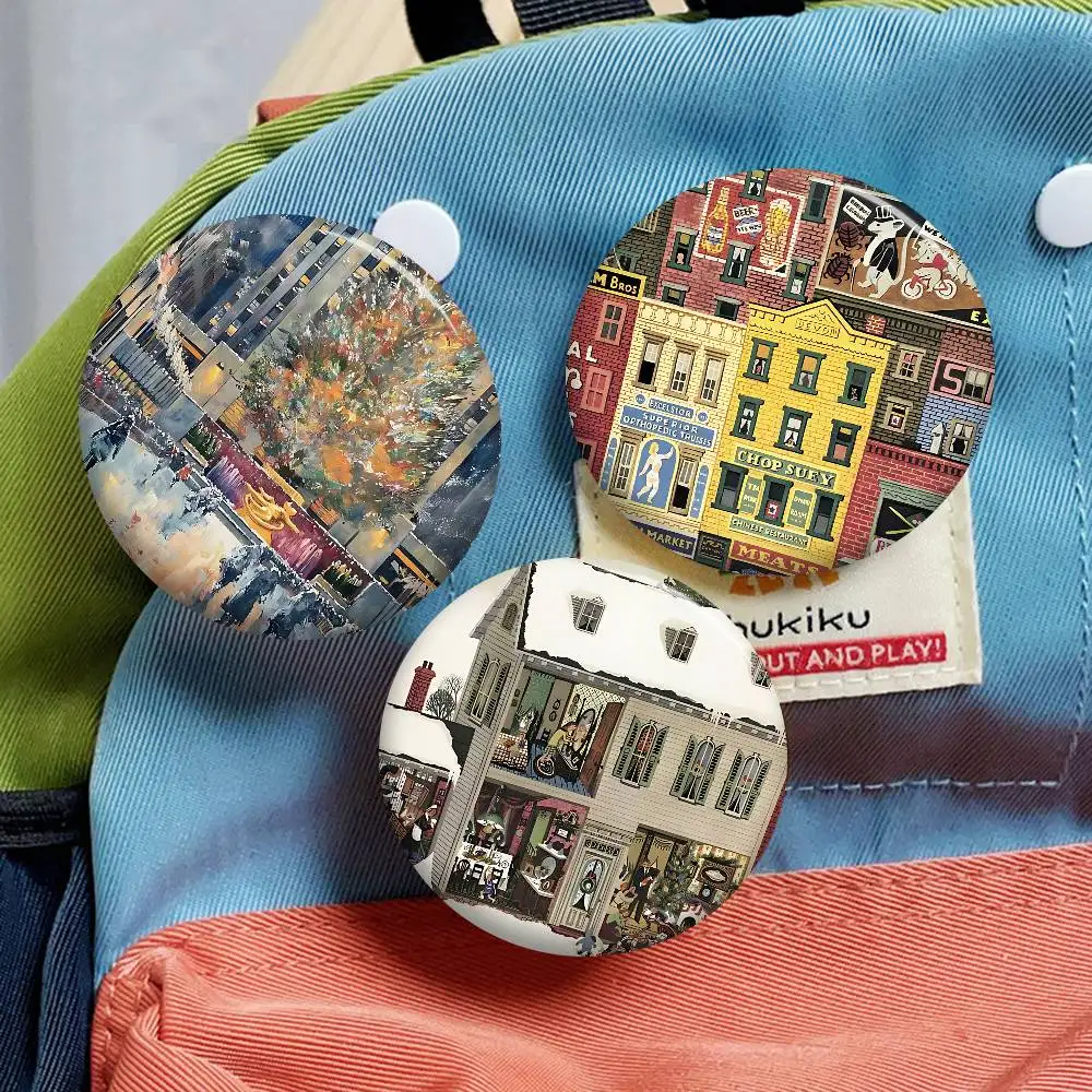 The-New-Yorkers Anime Button Pin Handmade Brooch for Clothes Cartoon Badge Backpack Decoration Jewelry Accessories