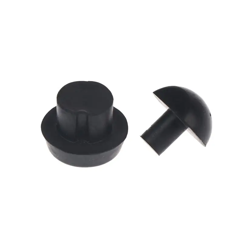 10Pcs Black Billiard Cue Rubber Plug Rubber Billiard Cue Bottom Cover Pool Cue Bottom Bumper Standard Compatibility