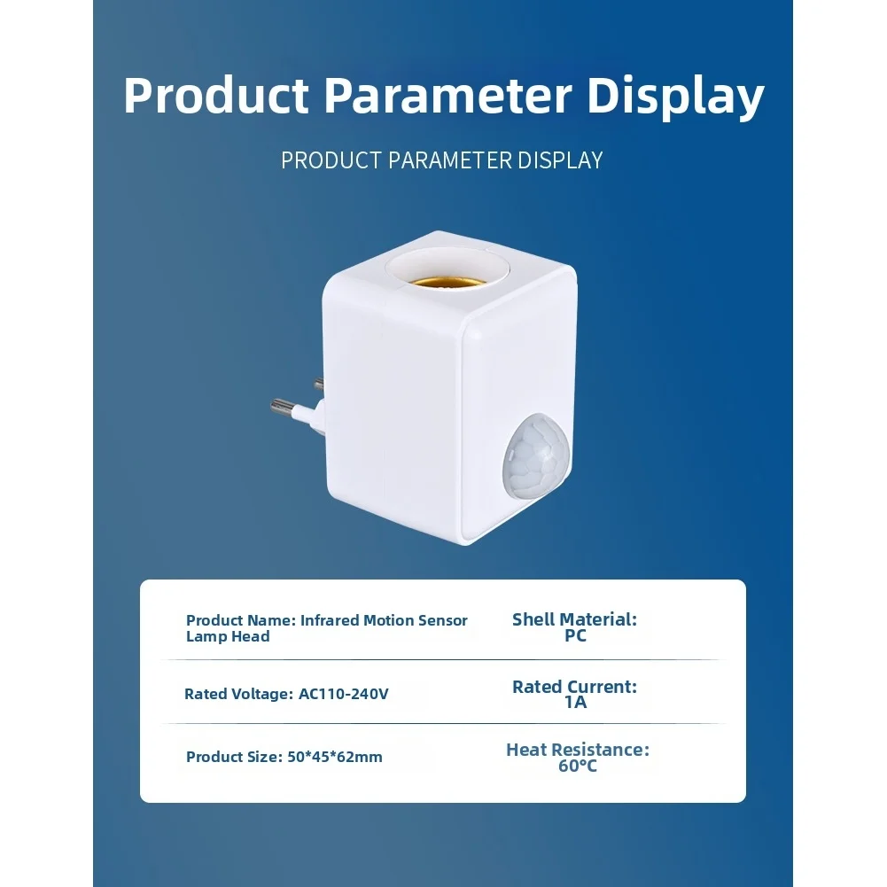 E27 Sensor Socket Infrared Lamp Holder For Stairs For Garage Motion Activated Lighting Infrared Sensor Detection Auto On off