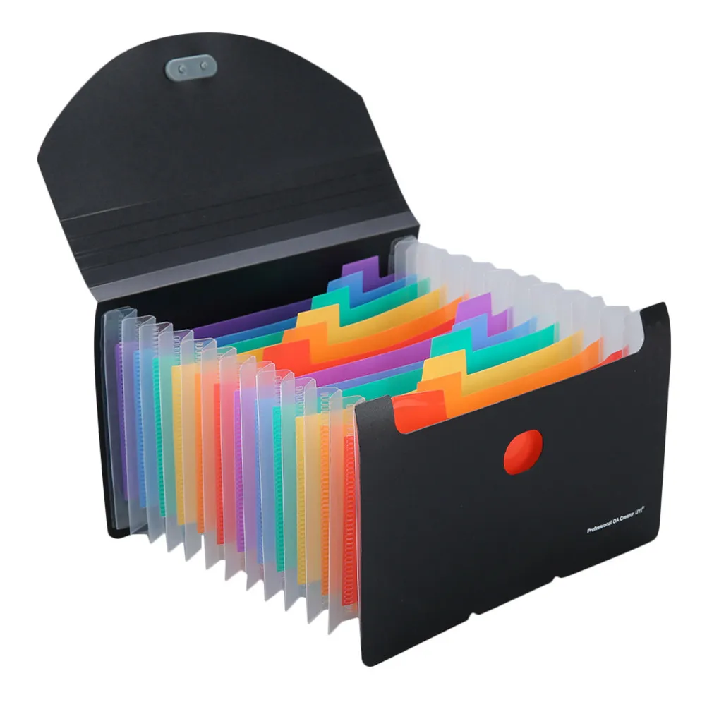 

Portable A6 13-Pocket Accordion File Organizer Three-Side Sealed Receipt Holder for Receipts Bills Coupons Checks Vouchers