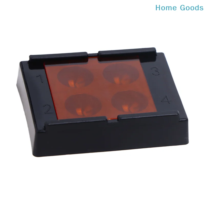 4 Holes Dental Shading Light Box Color Toning Case Dentist Material Composite Resin Mixing Well Light-proof Storage Hading