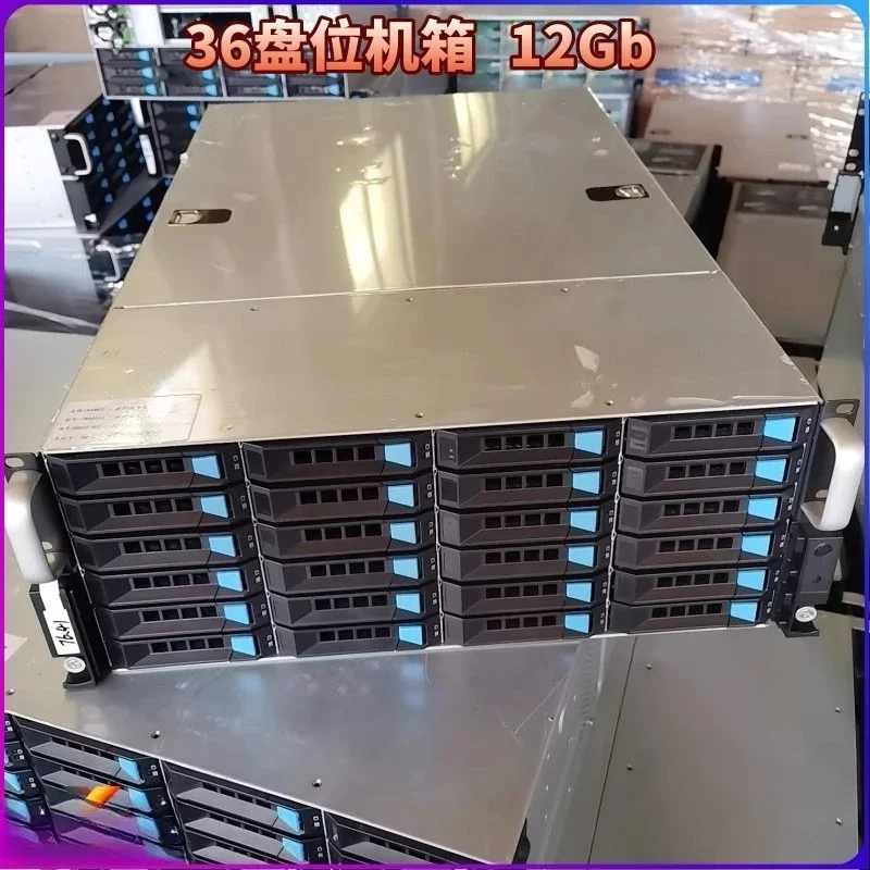 4U 8U Rackmount Serverchassis 24 36 48 Baai Hoge Dichtheid Opslag Enterprise 80% nieuw