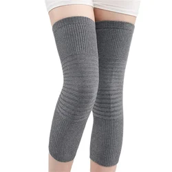 Autumn Winter Cashmere Knitted Warm Knee Pads Cold-proof Leggings Unisex Thick Riding Windproof Leg Warmer Knee Protector Sleeve
