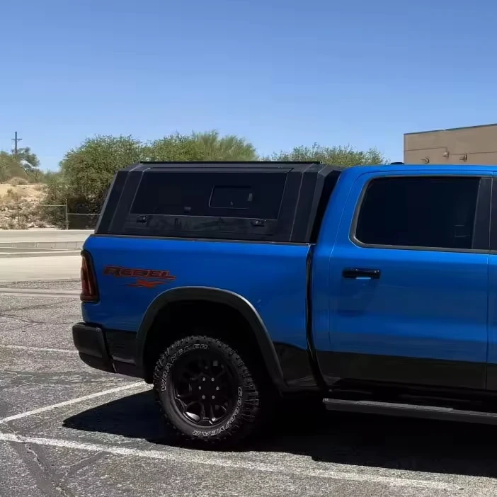 

Truck Bed Topper Aluminum Truck Canopy for F150 Hard Camper Shell Pickup Tacoma Camper Top with Rack for Hilux