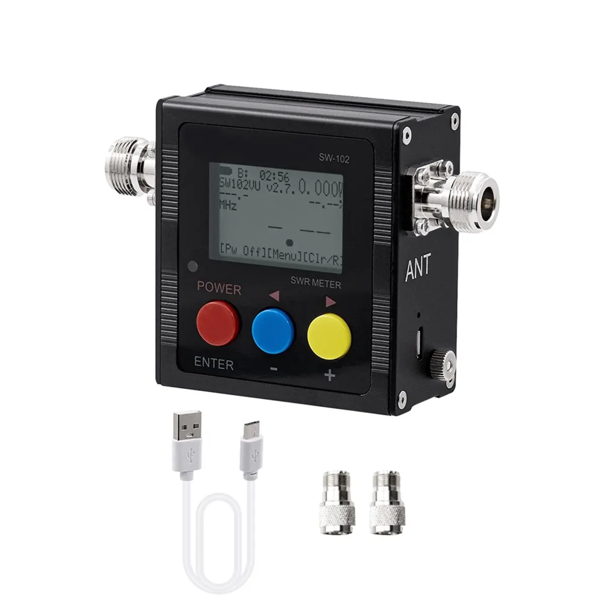 Y2198A*☀▃SW-102 Digital VHF/UHF 125-525Mhz Power & SWR Meter and Frequency Counter for Car Radio