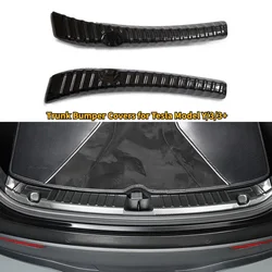 For Tesla Model Y/3/3+ 2021-2024 Car Trunk Bumper Covers Sill Guard Protector Strip Sticker Stainless Steel Car Accessories