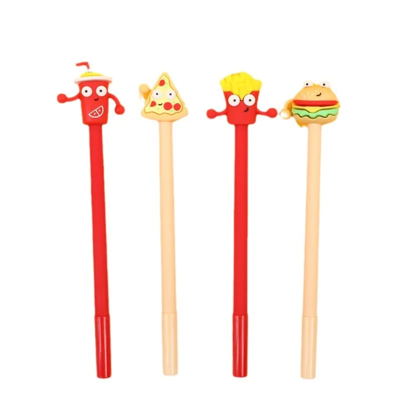 48PCS0.5mm Full Needle Tube Gender-neutral Pen, Cute Cute Food Mobilization Student Stationery Silicone Gender-neutral Pen