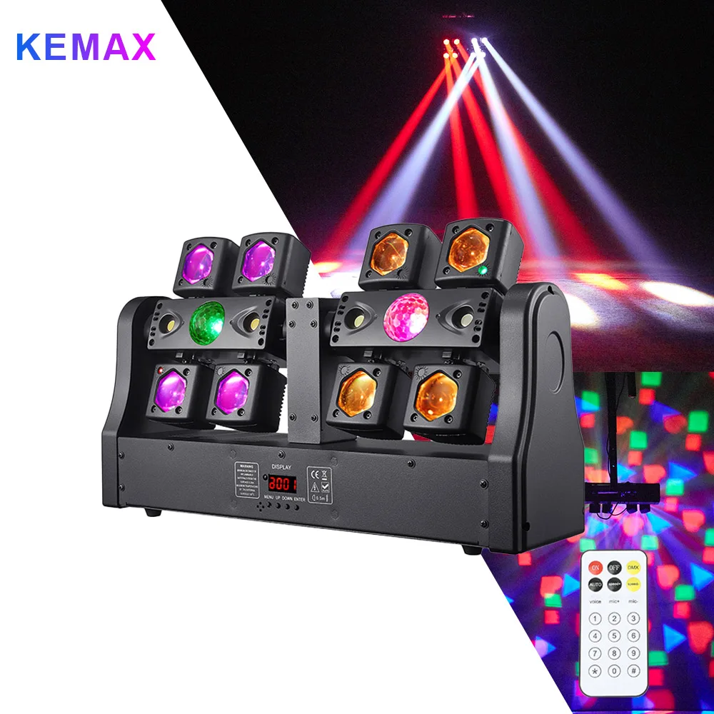 150W Disco Lights Remote Control Moving Head Beam DJ Lights DMX512 Strobe Stage Rotating For Party Club Events Bar