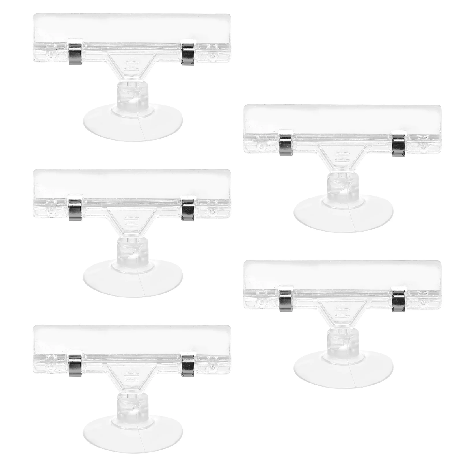 

5 Pcs Advertising Clip Suction Cup Retail Price Tag Holder Display Rack Label Clips Food Sign Stand New Abs