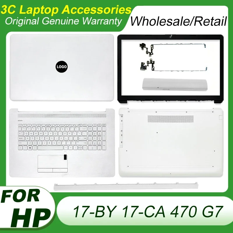 Original New For HP 17-BY 17-CA 470 G7 LCD Back Cover/Bezel/Palmrest Upper Keyboard Top Case/Bottom Base Case L22516-001 White