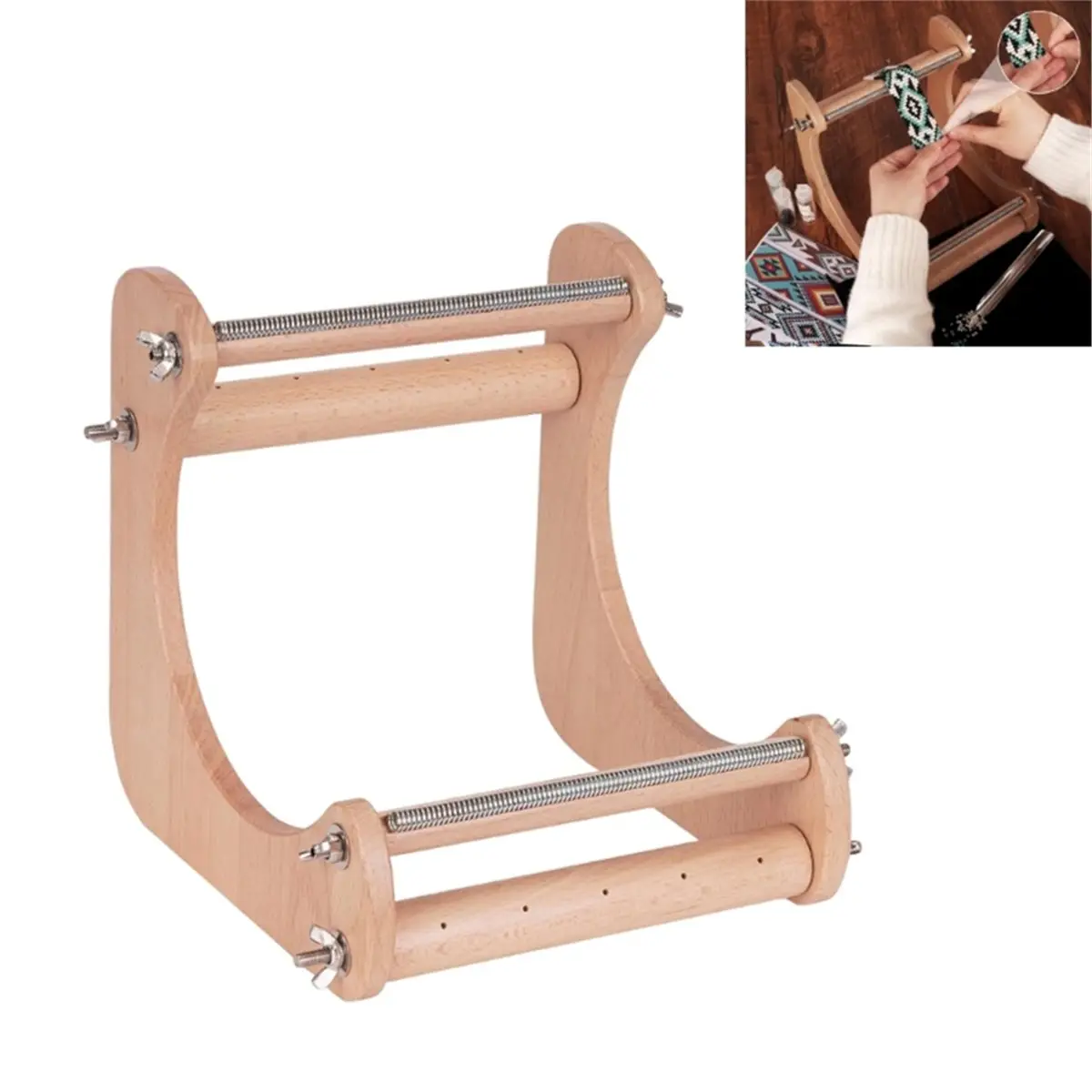 Ergonomic Wooden Bead Making Machine for Jewelry Making Weaving Machine DIY with Adjustable Base Design