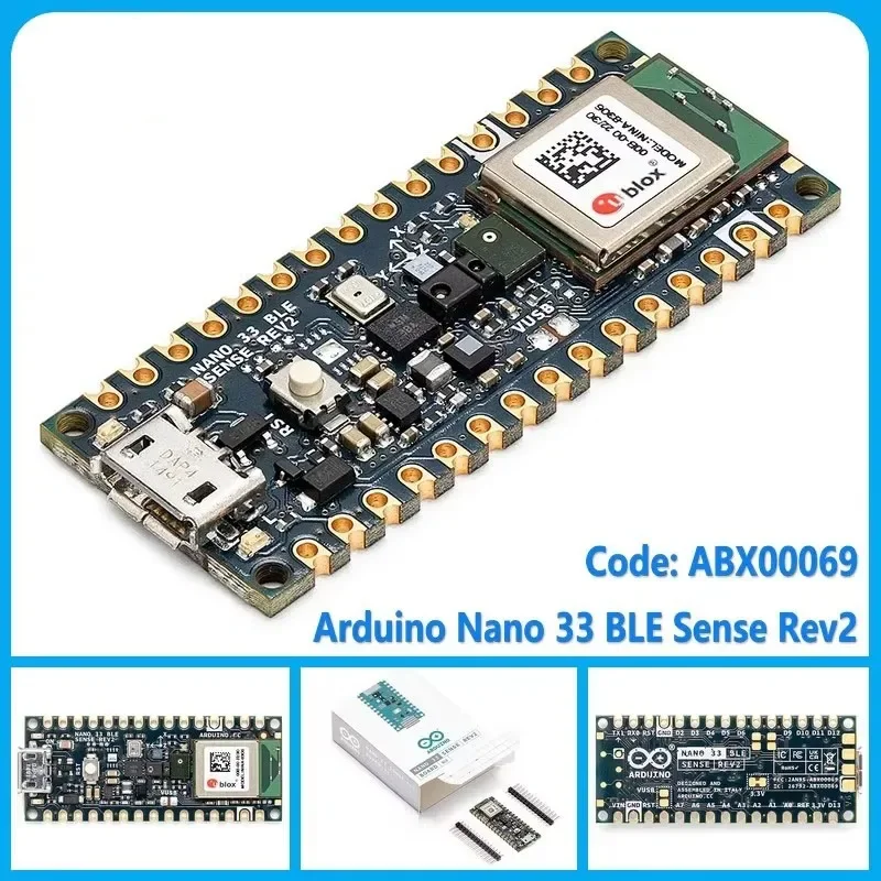 Arduino Nano 33 BLE Sense Rev2 ABX00069 AI nRF52840 development board