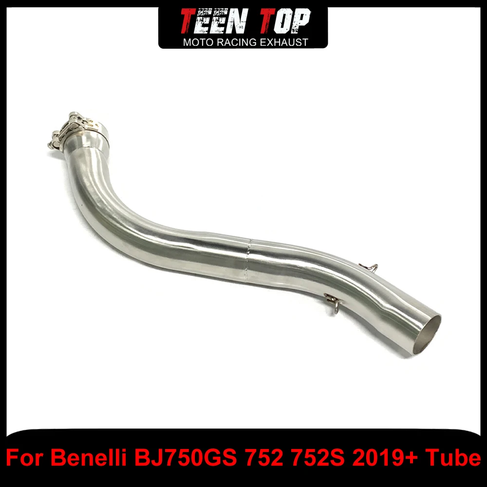 

Motorcycle Exhaust Middle Link Pipe For Benelli BJ750GS 752 752S Decat pipe 51mm Mid Connection Pipe 752s 2019+ Steel Tube