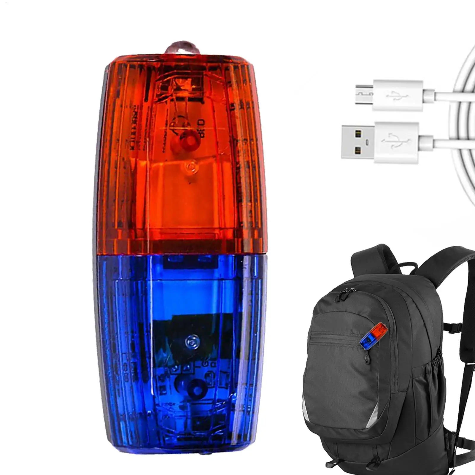 Safety Patrol Alarm Flash Signal Strobe Lamp Highly Visible Flashing Strobe Lights Safety Flashing Clip Lamp for Night Running