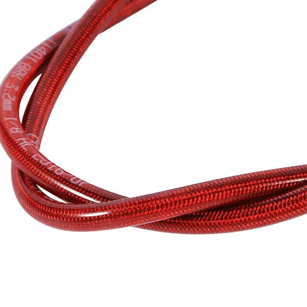 Red Brake Pipe 0~28~90 °, Motorcycle Electric Vehicle Brake Oil Pipe, High-Pressure Oil Pipe Joint 10mm
