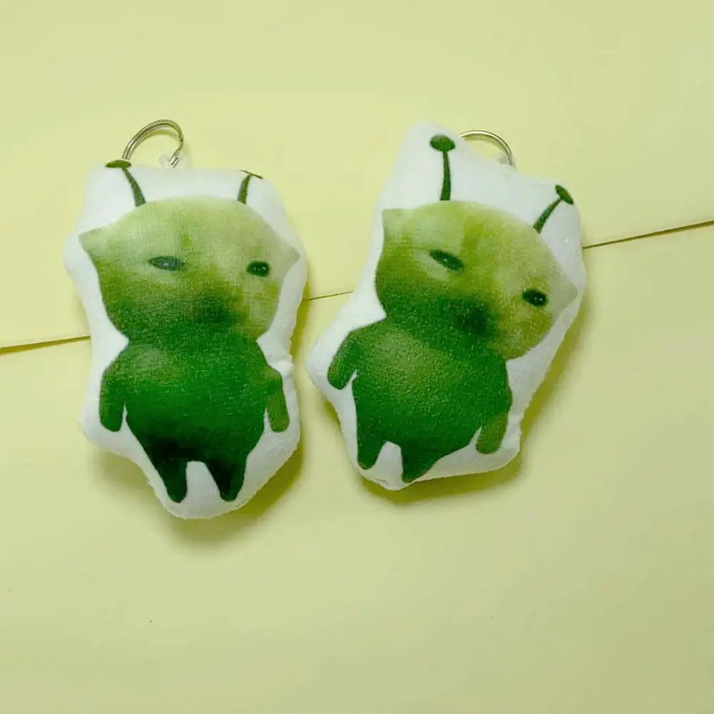 mème de chat alien, porte-clés extraterrestre, porte-clés mignon amusant de chat extraterrestre vert, pendentif de sac à dos pendentif vocal