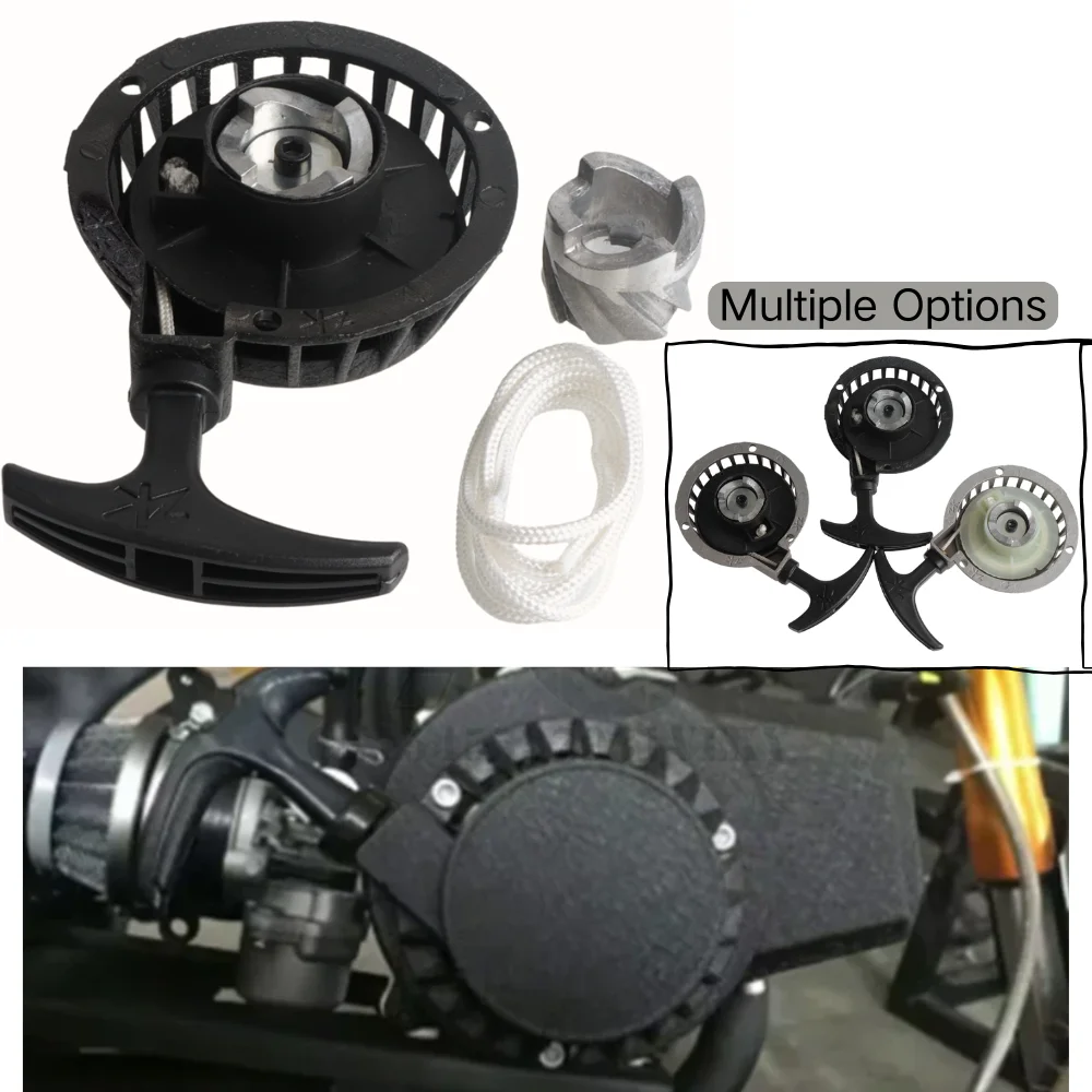 New Labor-Saving Recoil Pull Starter Fit Mini 49cc Motorbike Dirt Pocket ATV Quad Hand Pull Starting Replacement Parts