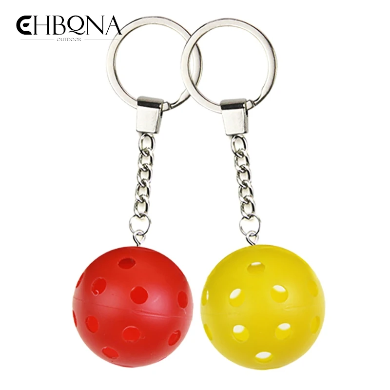 

Creative Mini Pickleball Pendant Keychain Cute PVC Keyring Bag Hanging Ornament Car Trinket Sport Fans Gift Charms