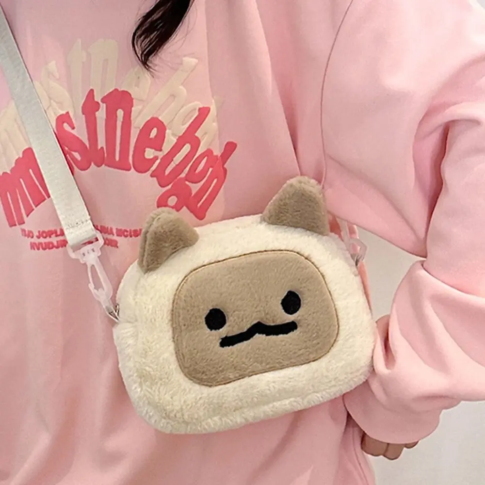 Przenośny pluszowy torba na ramię dla kotów portfel kreatywny telefon koreański styl Cartoon torba Crossbody zabawka zabawka zabawka torba kurierska