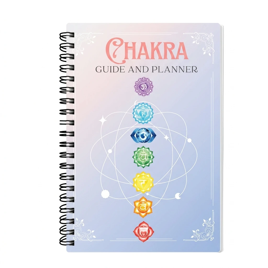 Chakra Notebook Tracking Guide Journal for Meditation Yoga Practice Self Growth Thick Paper Lay Flat Emotion Diary Gift
