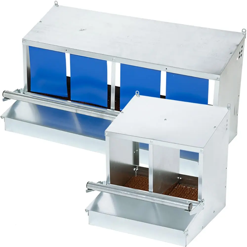 

4-Hole Nesting Box for Chicken Coop with Roll-Out Egg Tray, Durable Plastic, Backyard Hen House, Customized