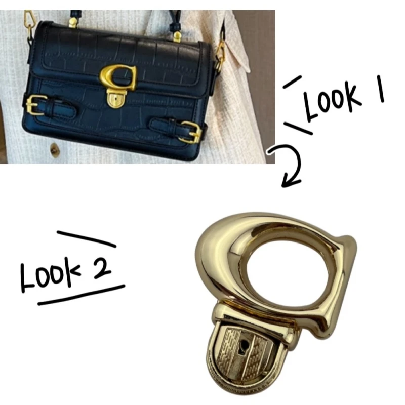 Women Buckle D O Shaped Metal Push and Turn Lock for Bag Accessories Twist Locks Handbag  Parts DIY Craft Clasp Hardware