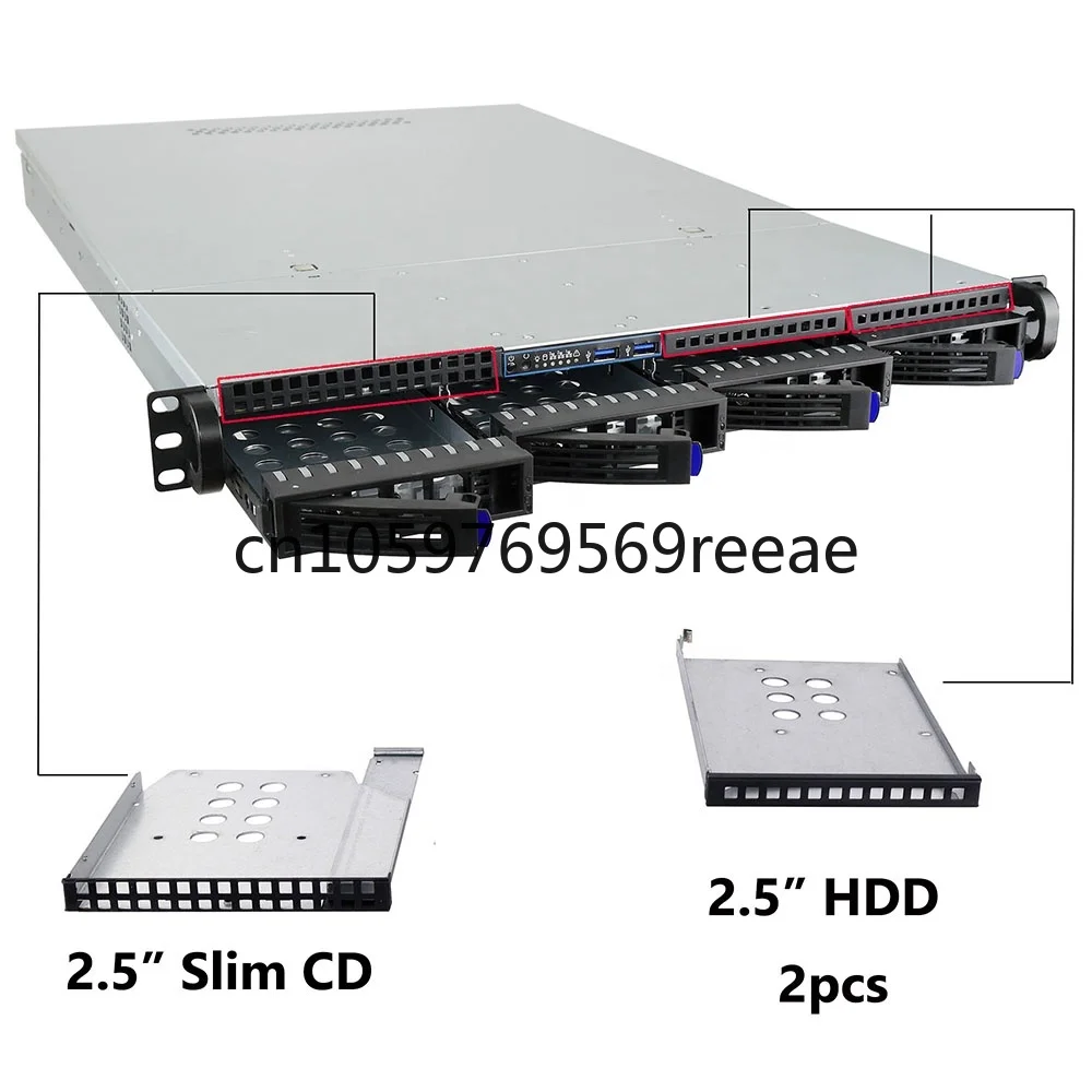 1U  Rackmount NAS Server Case/chassis with 4 Hot-Swappable SATA/SAS Drive Bay, MiniSAS /SATA Connector