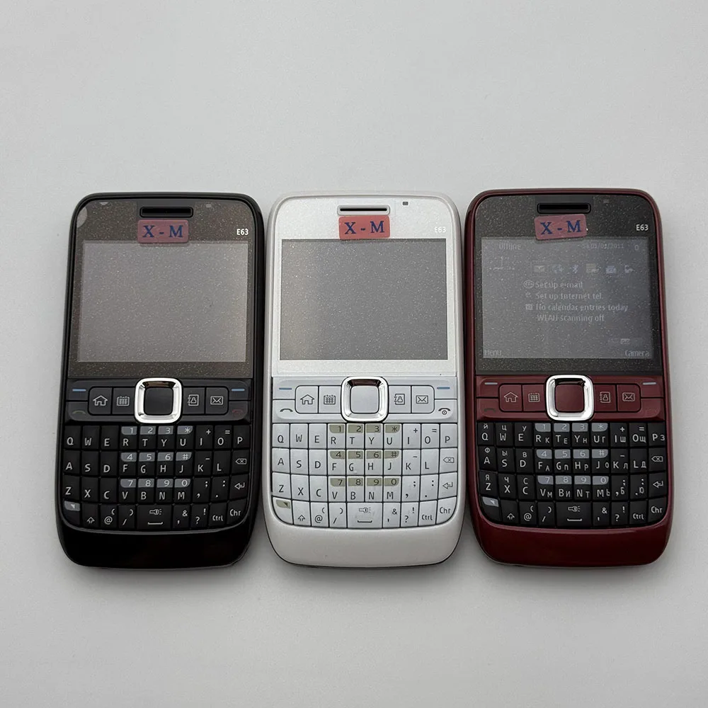Teléfono móvil Original E63 desbloqueado GSM 2G 3G Wifi 2MP QWERTY teclado ruso árabe hebreo teléfono móvil